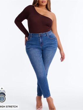 Fashion Nova Classic High-Waist Blue Women's Jeans
